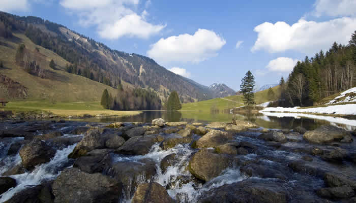 de dorpen Warth en Schröcken in het Bregenzerwald