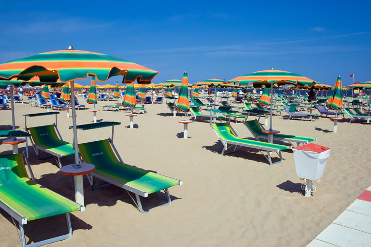 Het strand van Rimini